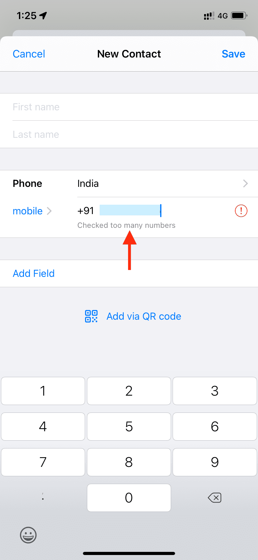 Controllato troppi numeri su WhatsApp