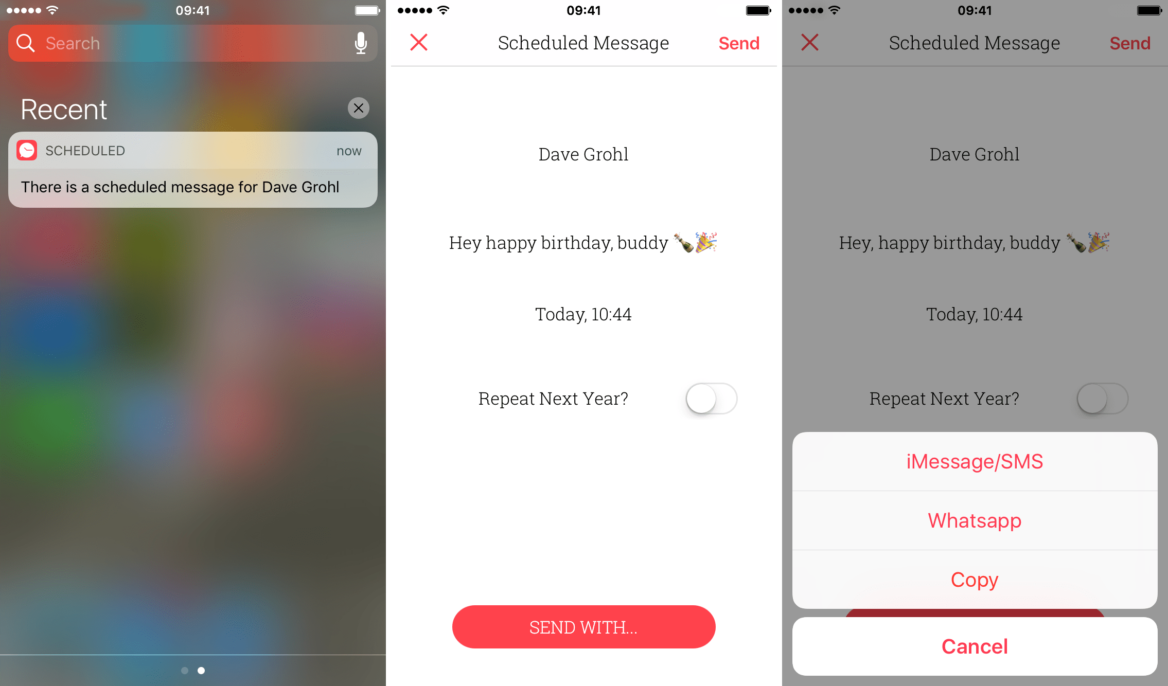 programmare i messaggi di testo su iPhone - notifiche