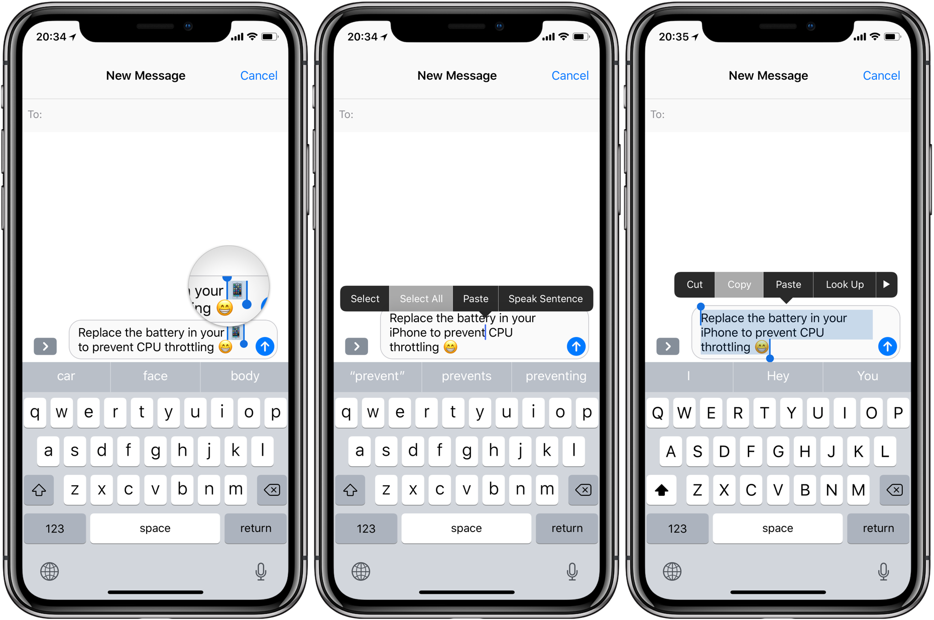 copiare i messaggi di testo iphone