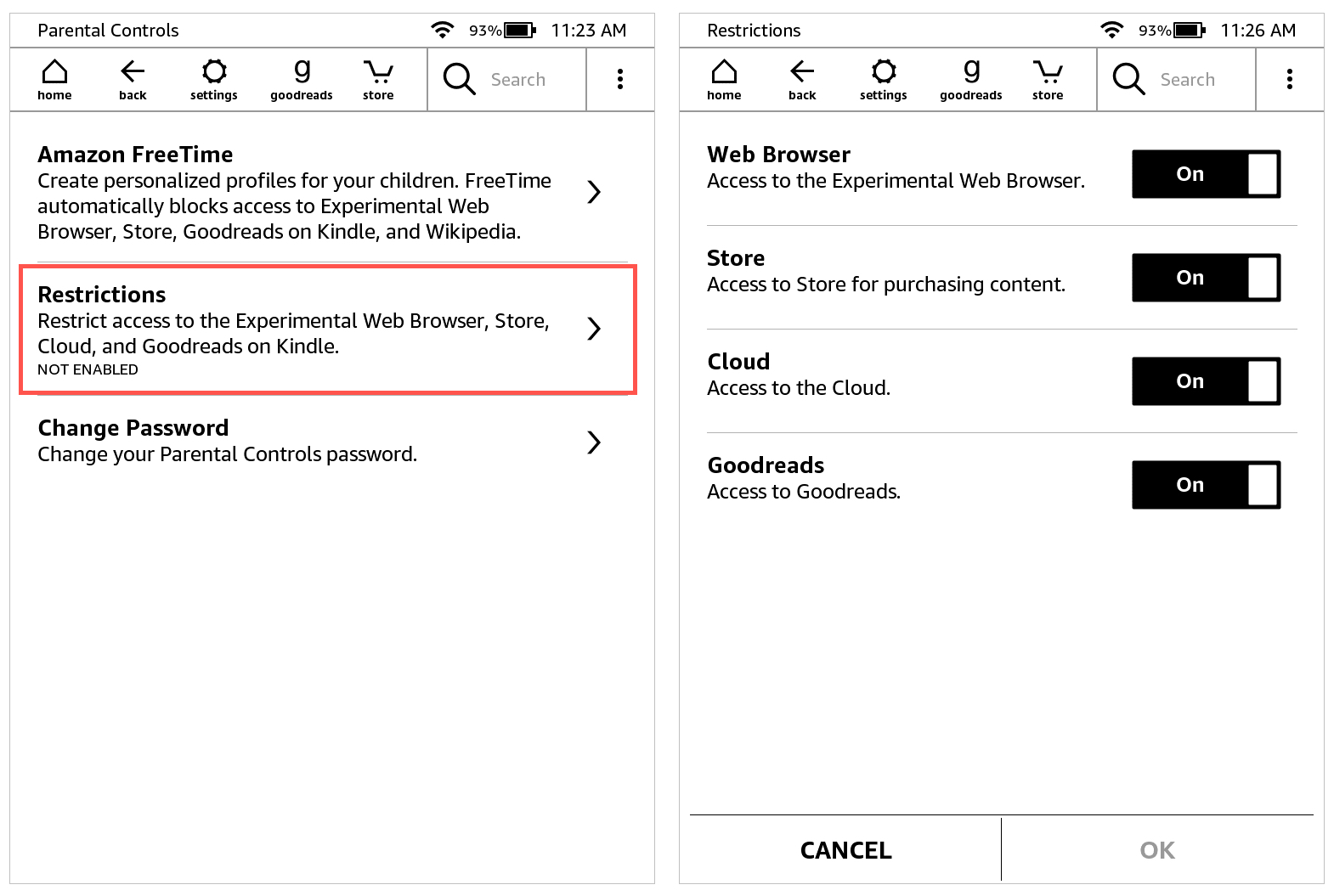 Restrizioni Kindle Paperwhite