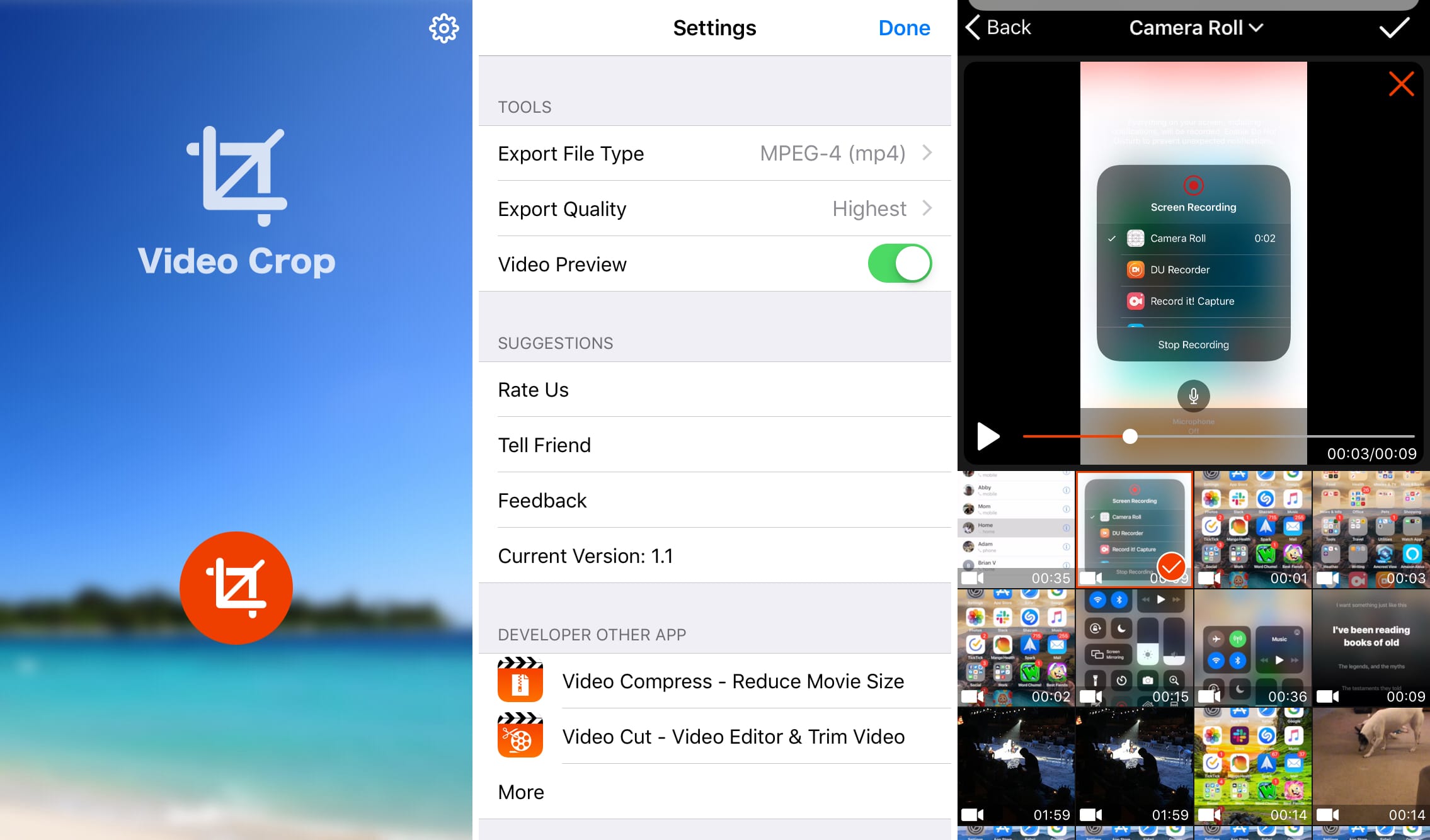App di ritaglio video su iPhone
