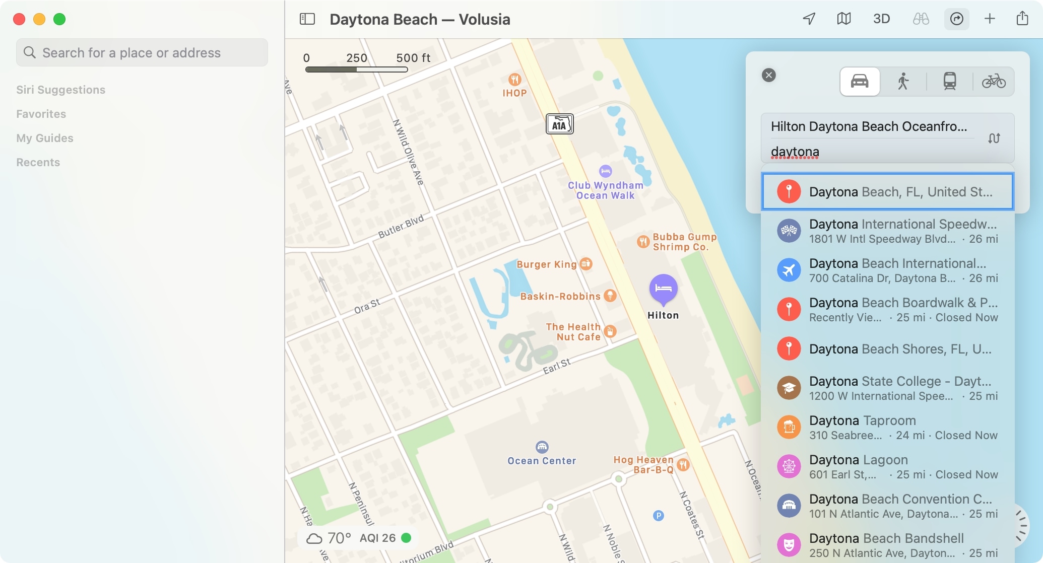Mappe Crea un percorso da posizioni su Mac