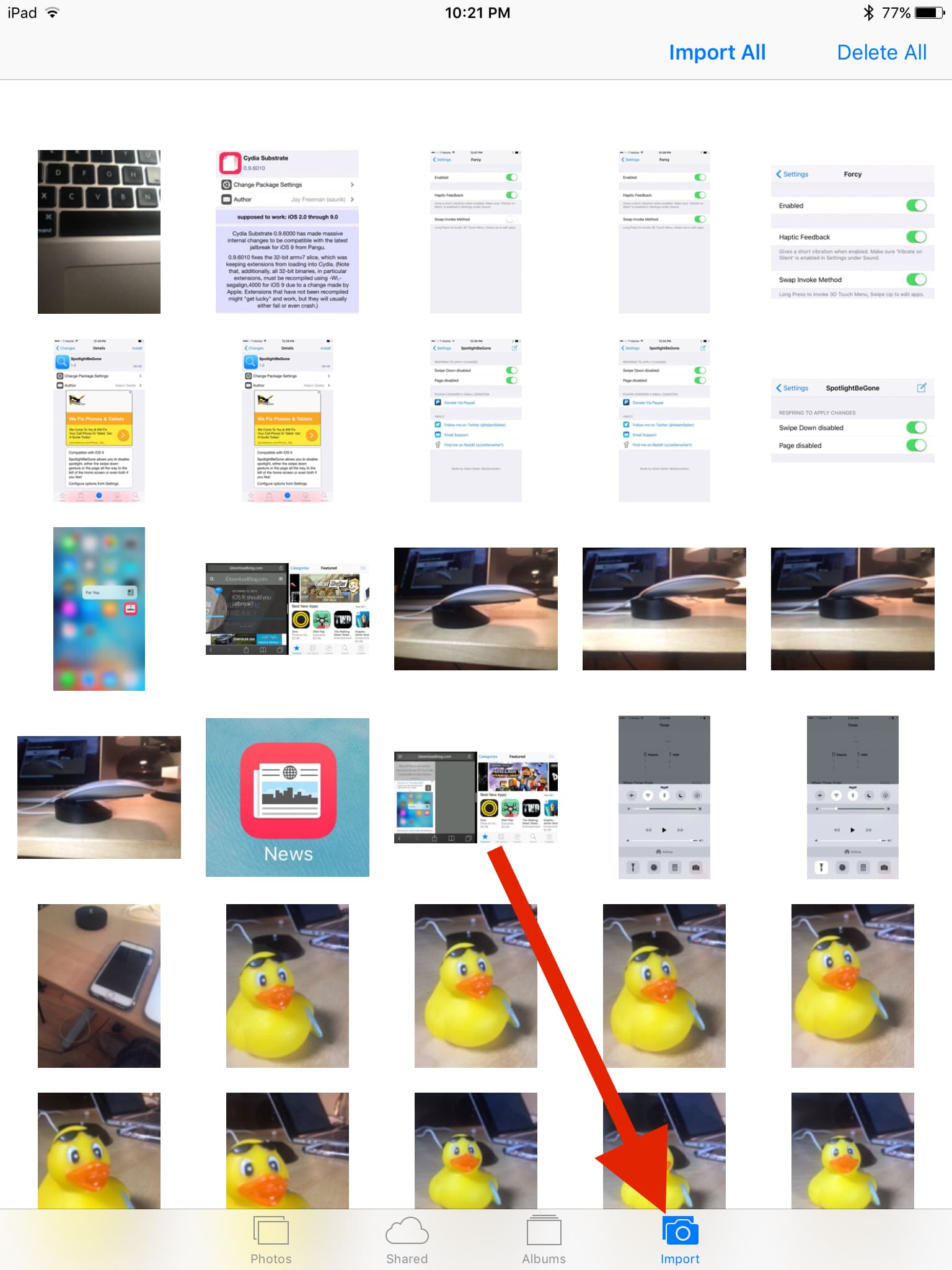 Importa foto da iPhone a iPad