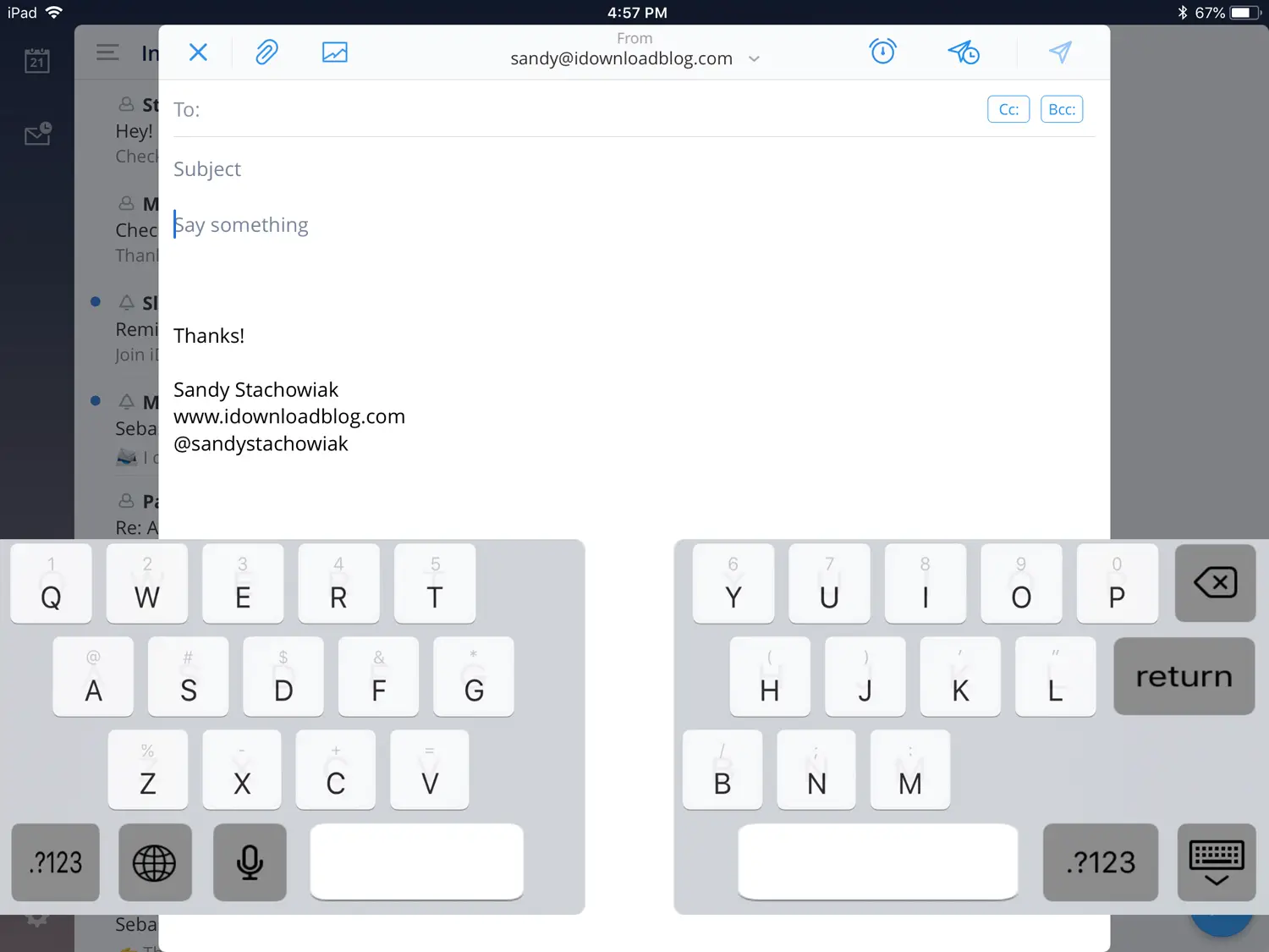 Dock e unisci la tastiera dell'iPad