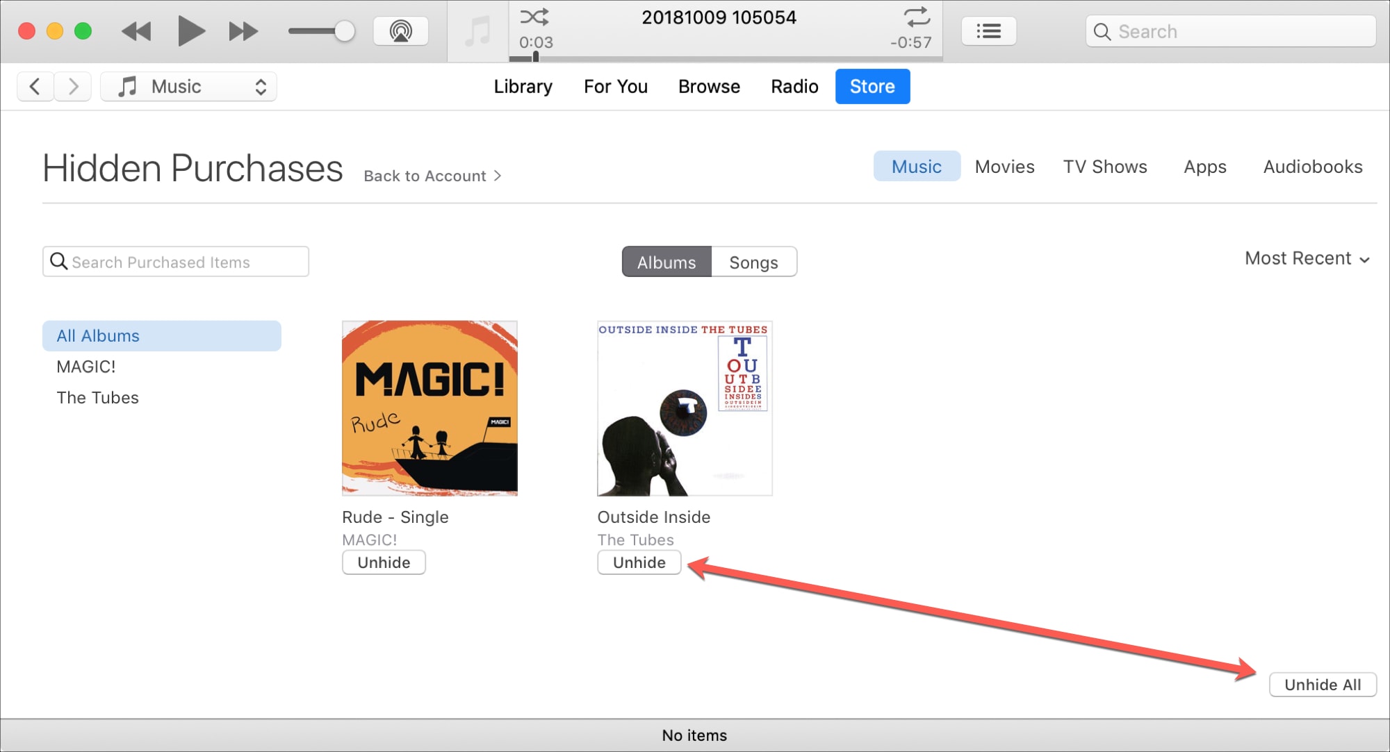 Scopri gli acquisti di iTunes su Mac