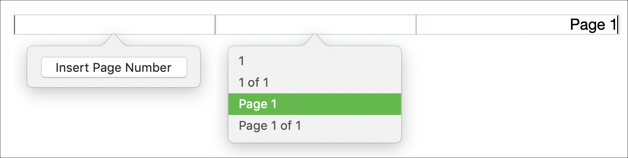 Inserisci pagine con numeri di pagina su Mac