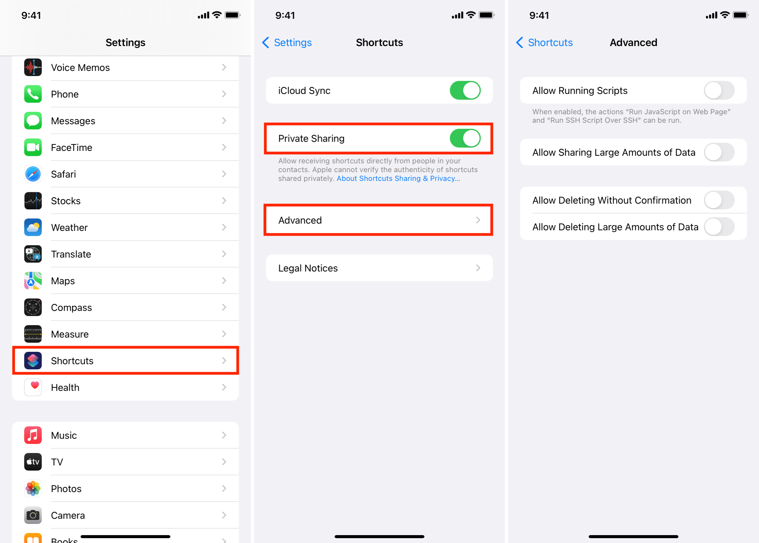 Condivisione privata nelle impostazioni dei collegamenti su iPhone in iOS 15 e versioni successive