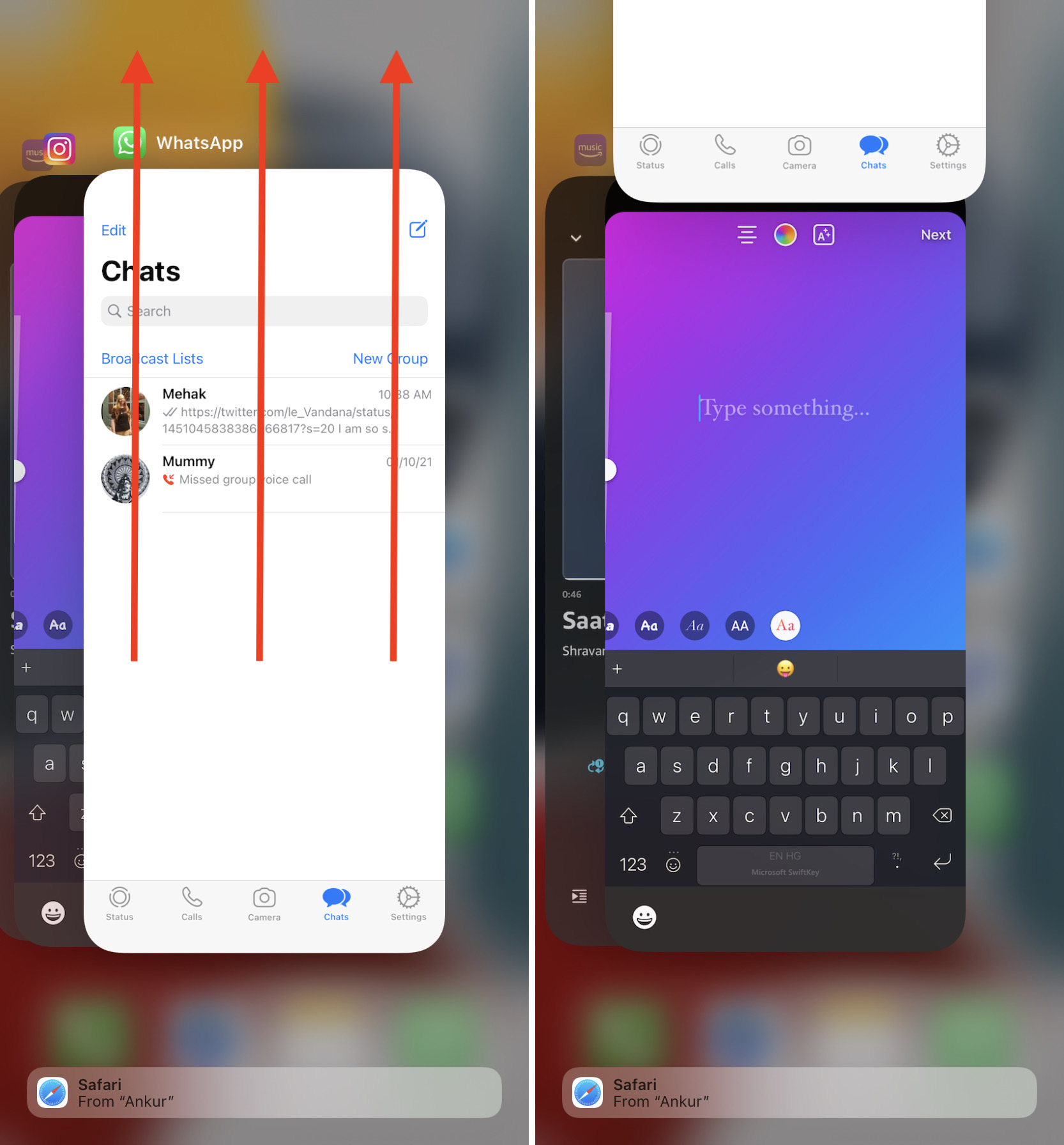 Forza la chiusura dell'app WhatsApp su iPhone