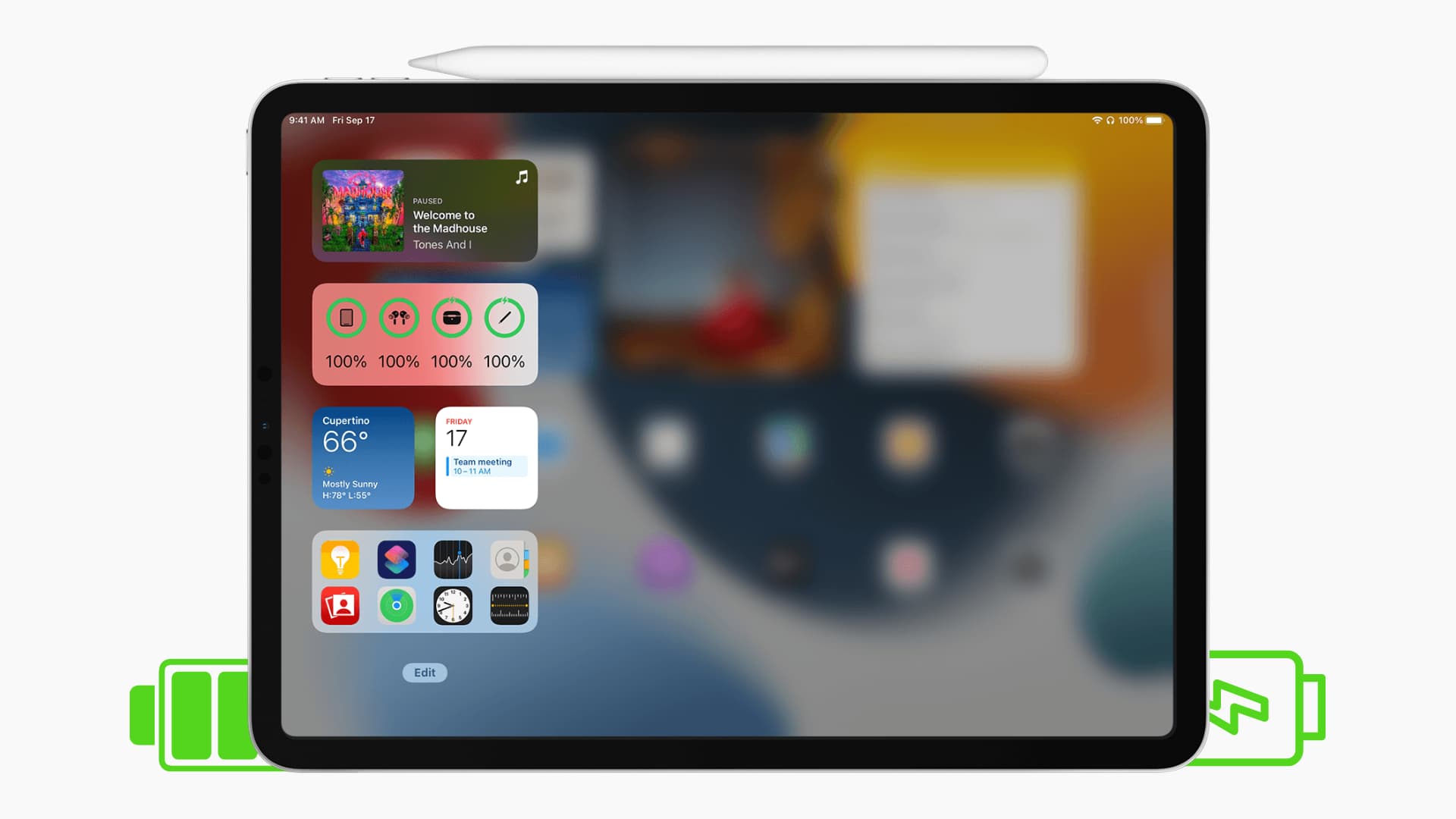Controlla la percentuale della batteria della tua Apple Pencil su iPad