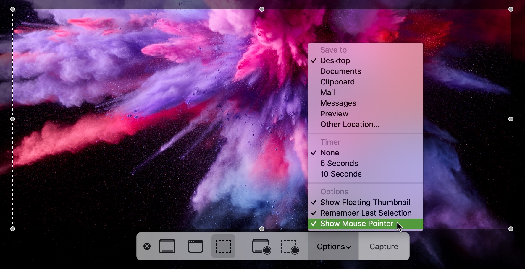 Screenshot Utility Screenshot con il puntatore del mouse