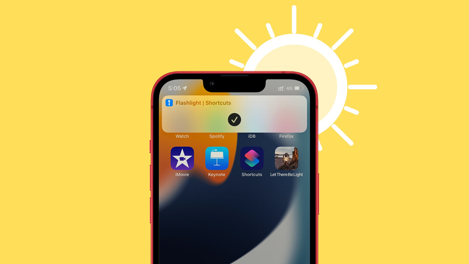 Scorciatoia della torcia sulla schermata principale dell'iPhone