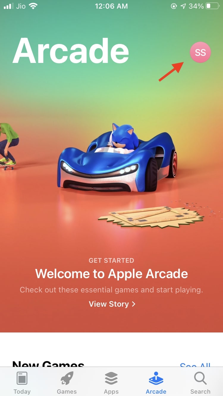App Store di Apple Arcade
