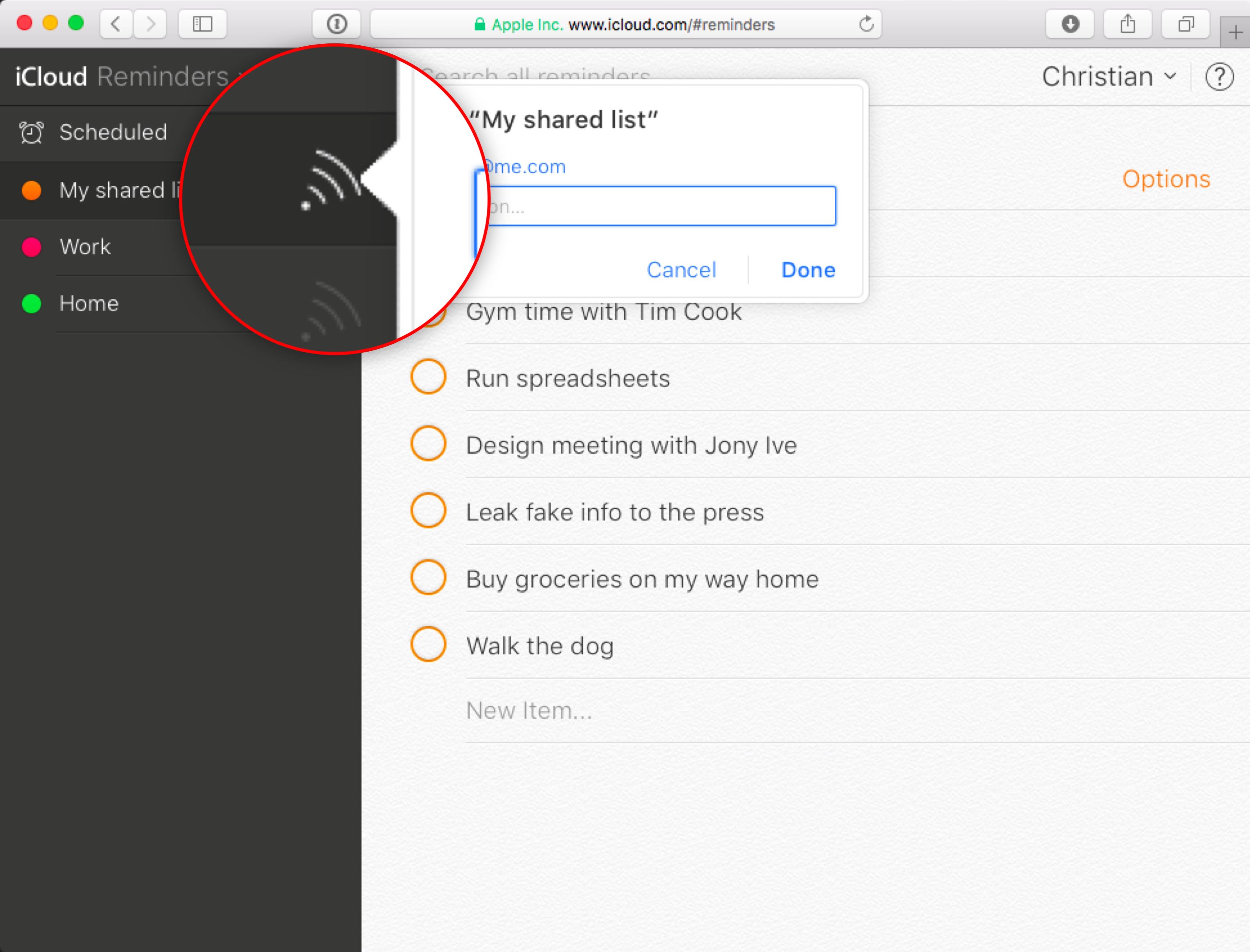 iOS 9 Promemoria elenchi condivisi immagine 008