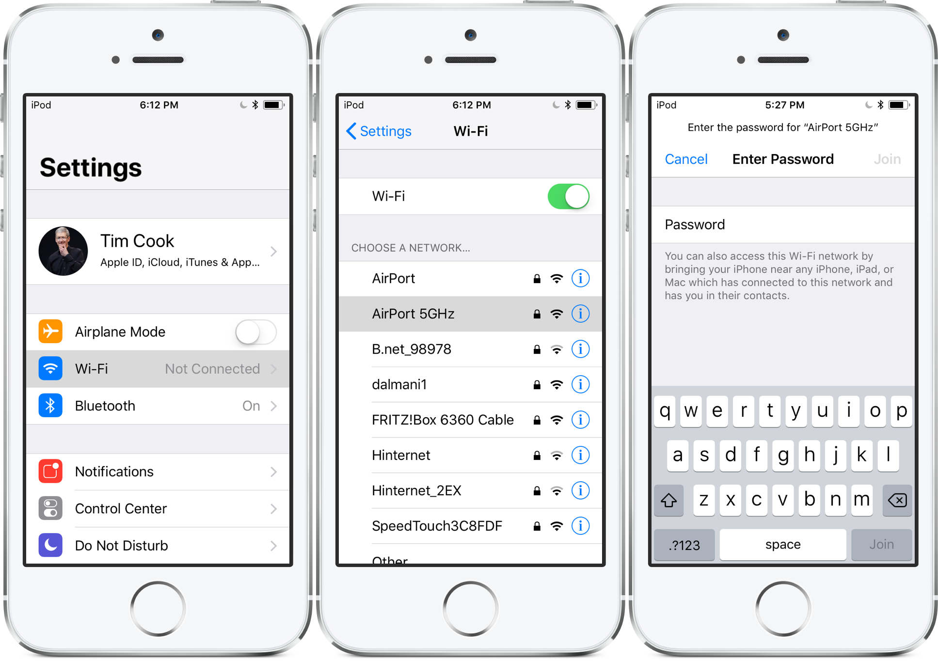 condividi password wifi ios 11 - impostazioni