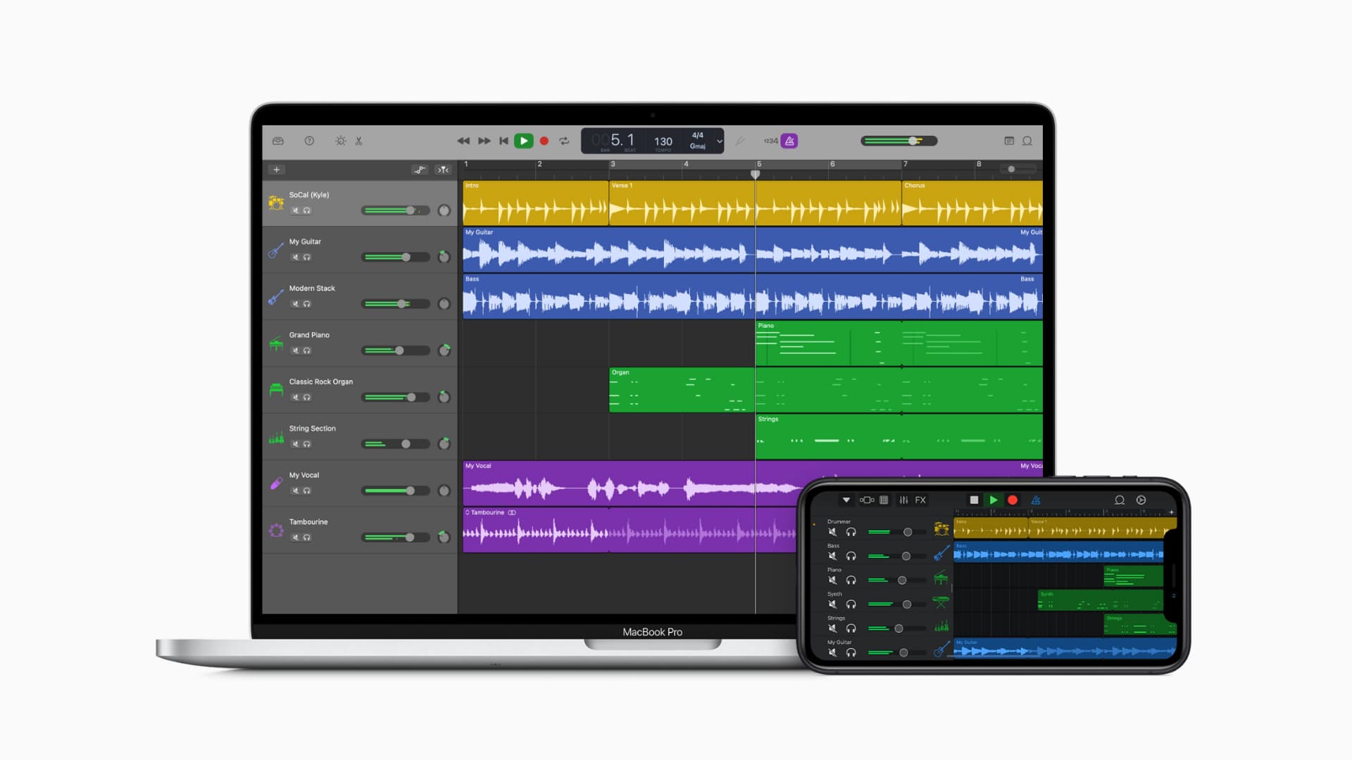 GarageBand su Mac e iPhone