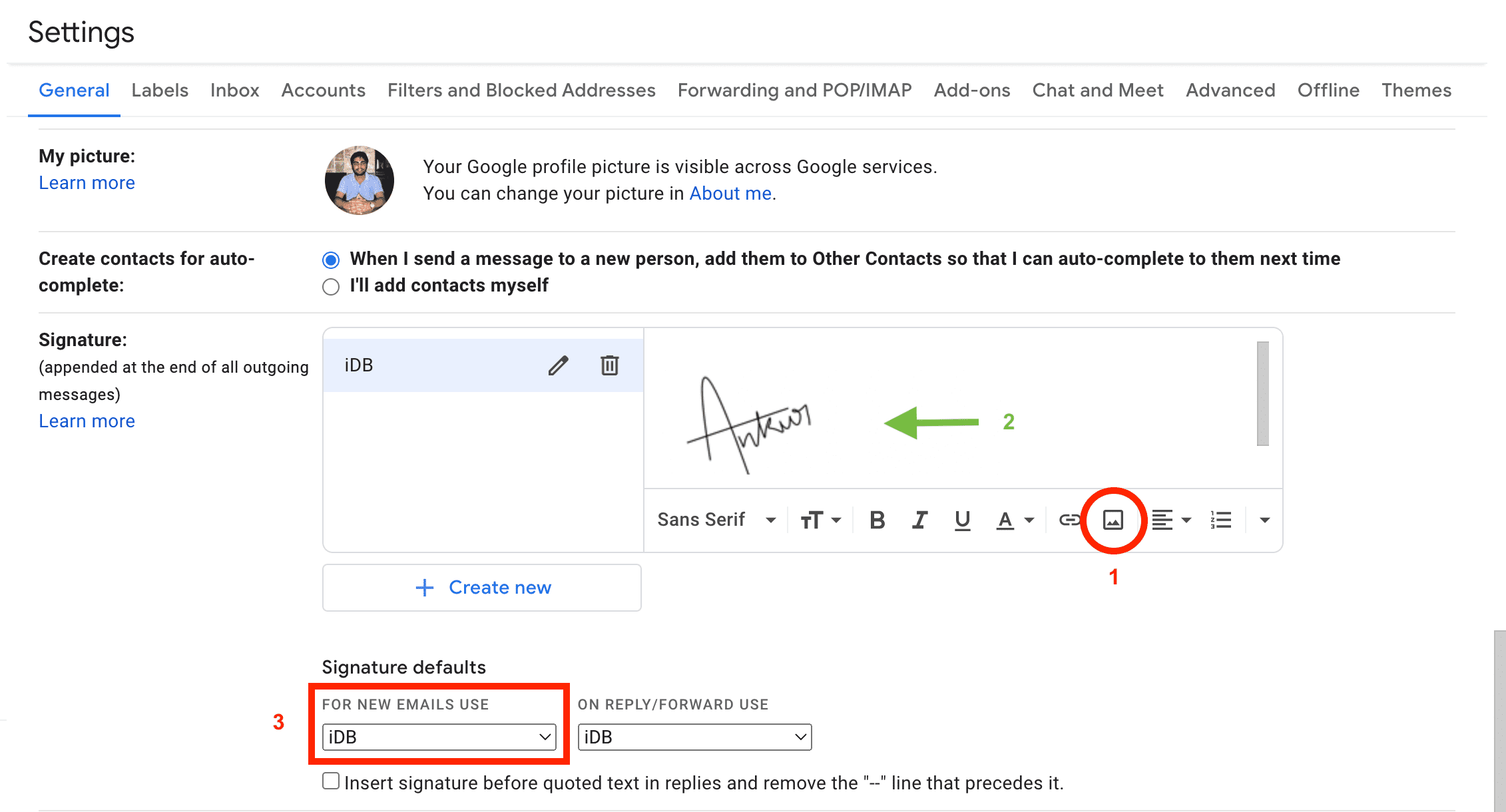 Aggiungi la firma autografa a Gmail