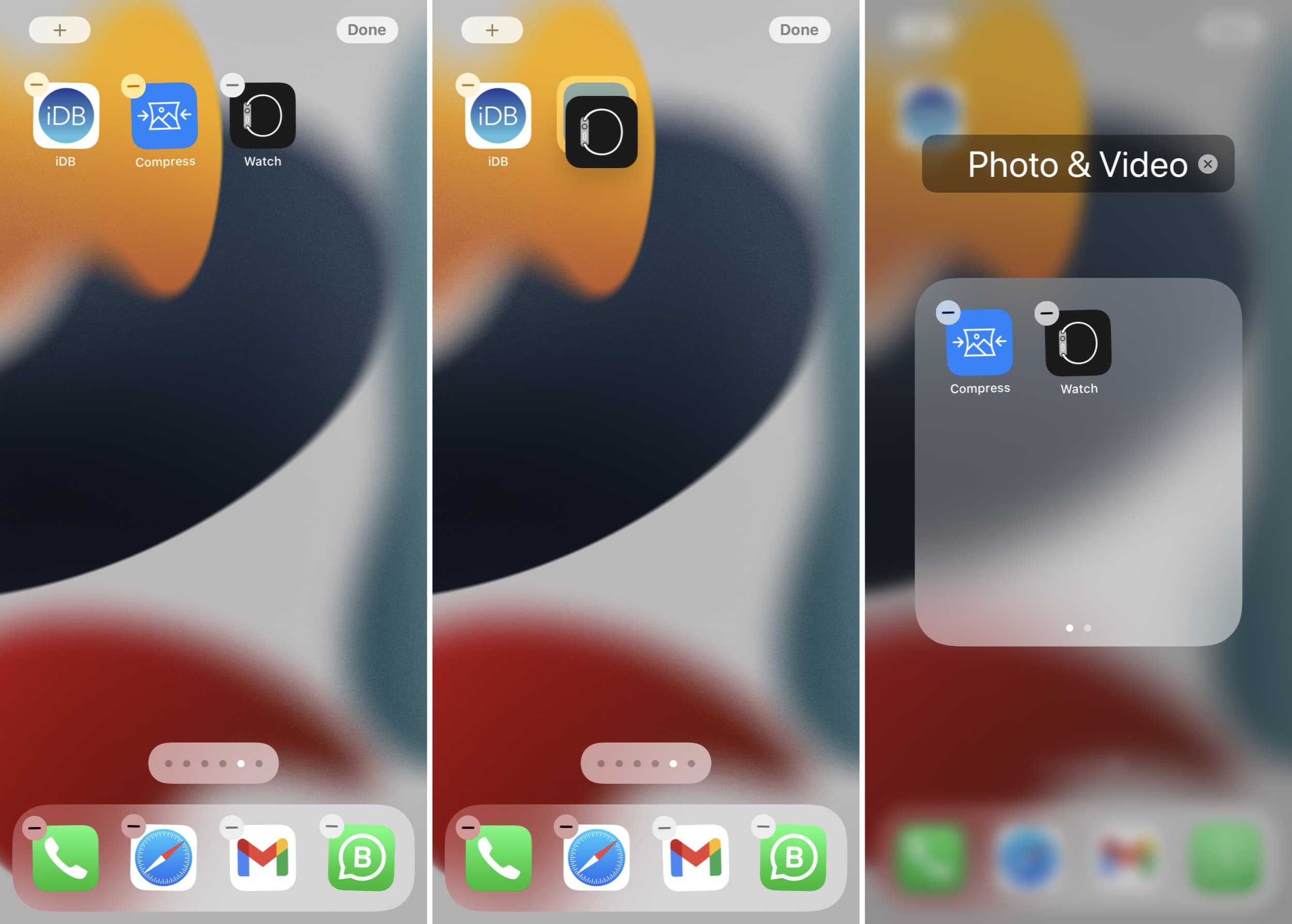 Mostra come creare una nuova cartella sulla schermata iniziale di iPhone