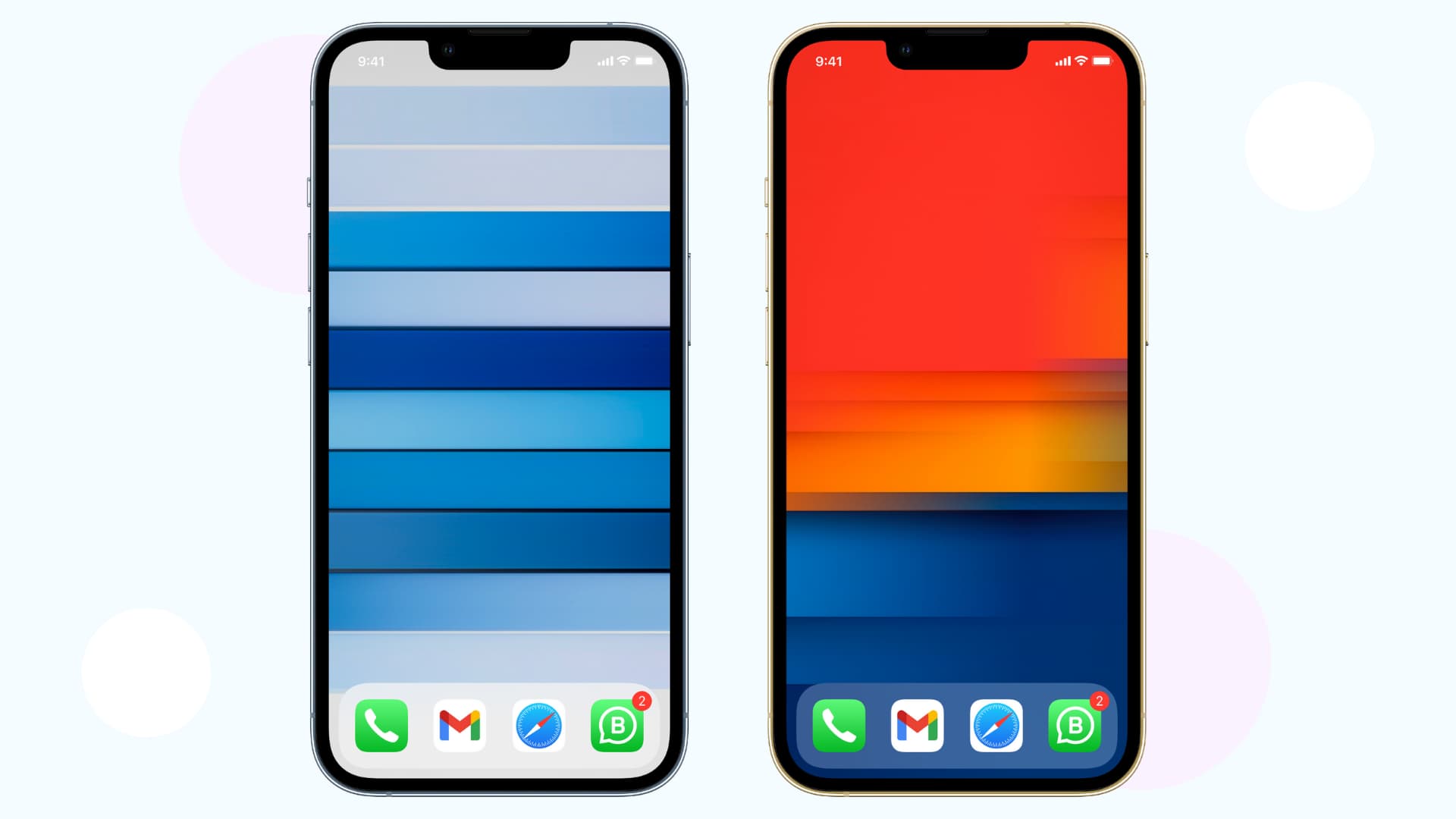 Schermata iniziale dell'iPhone senza app