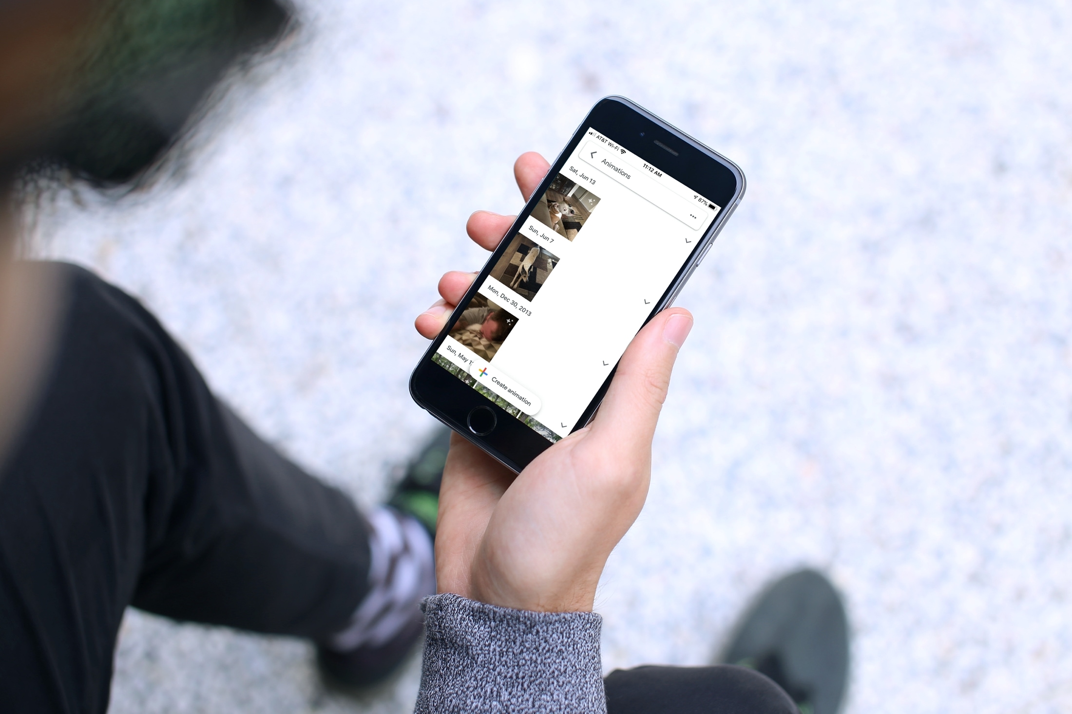 Album di animazioni di Google Foto iPhone