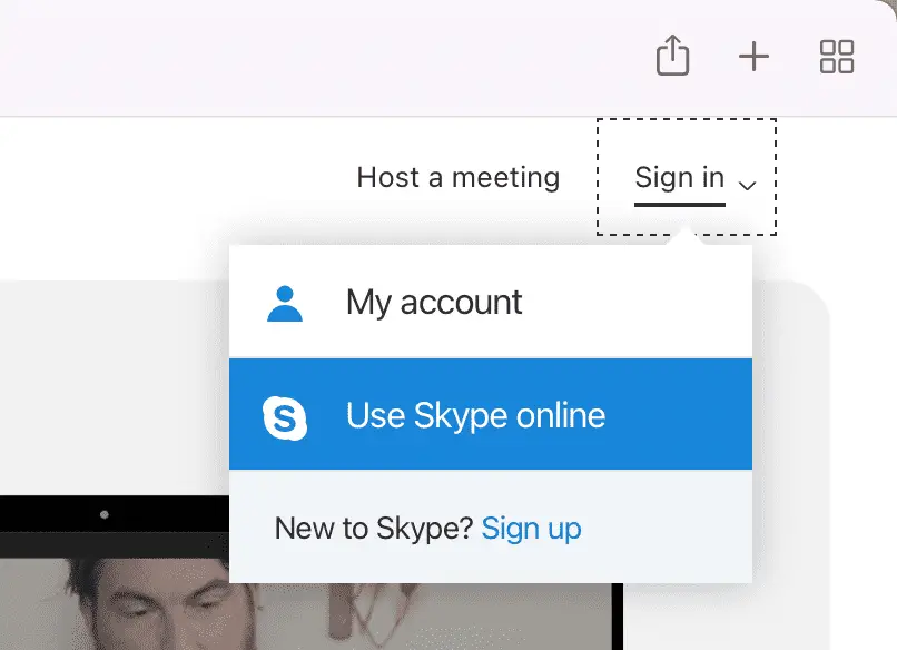 Accedi a Skype