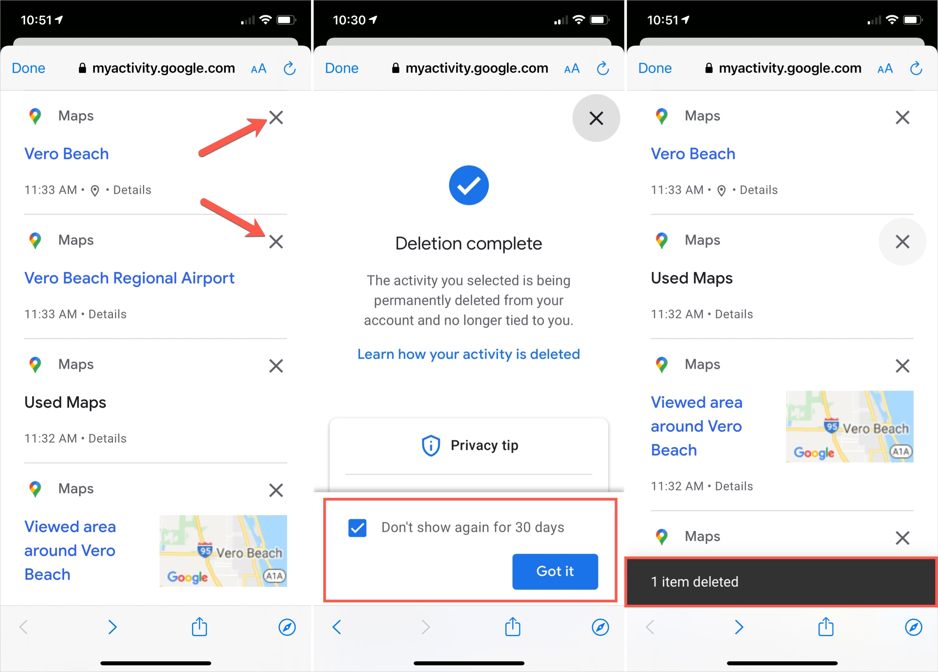 Google Maps elimina la cronologia per le posizioni su iPhone