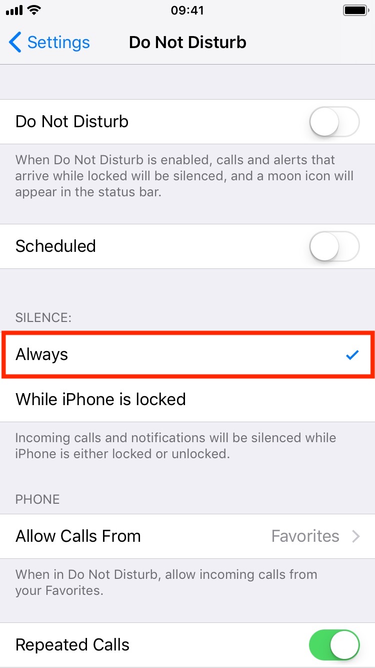 Nascondi le notifiche su iPhone e iPad