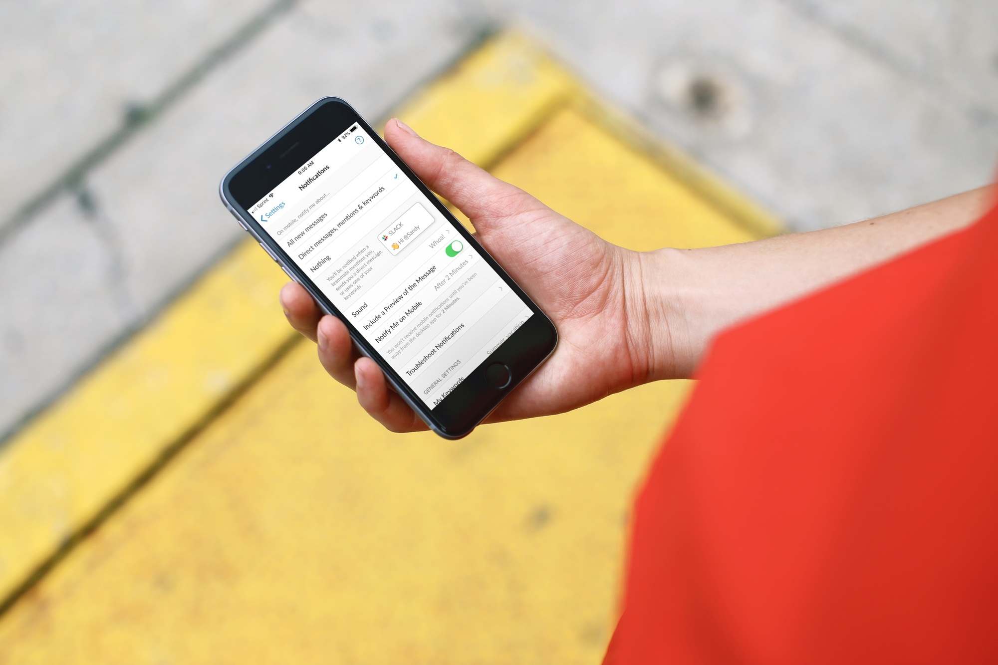 Notifiche Slack su iPhone
