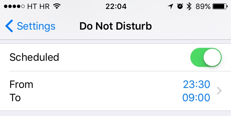 Come programmare lo screenshot 002 di Non disturbare per iPhone