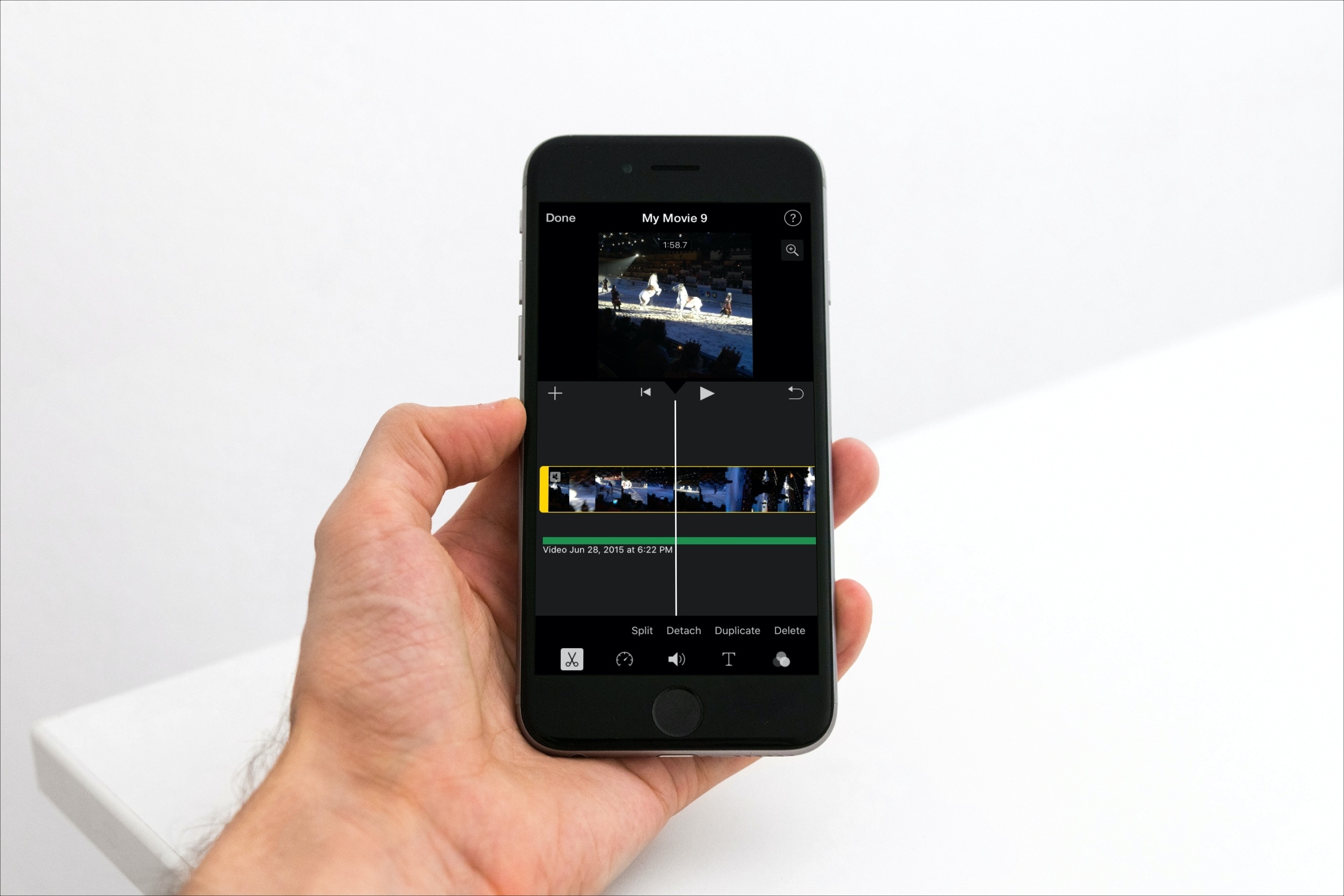 Rimuovi video Mantieni audio iMovie iPhone