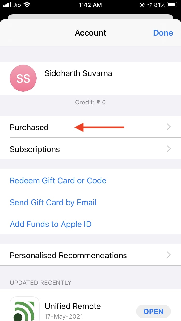 App acquistate App Store