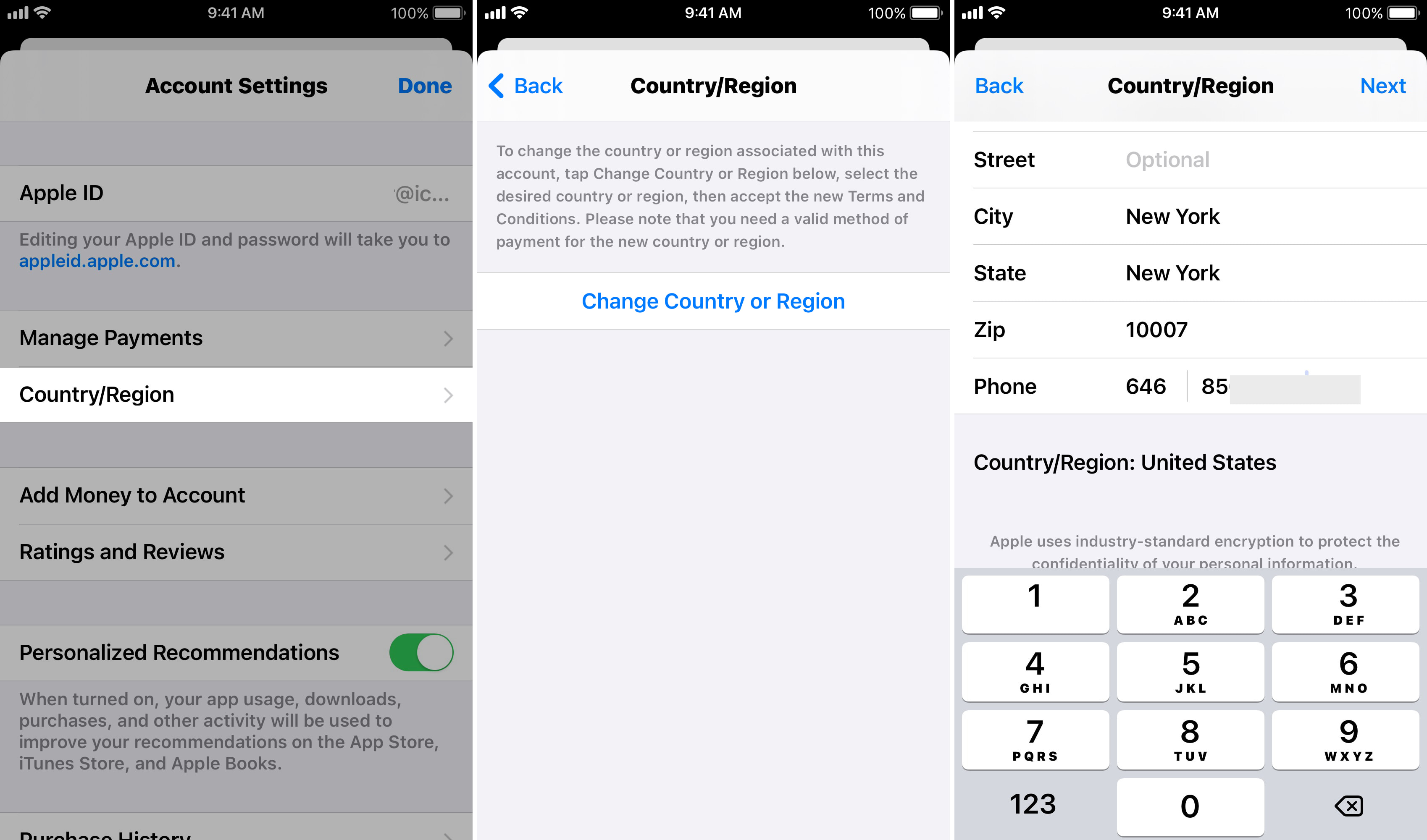Modifica del Paese dell'App Store su iPhone
