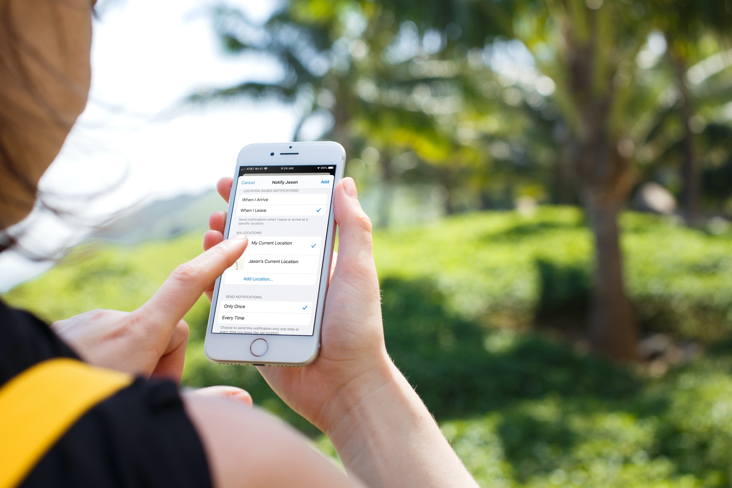 Crea notifica in Dov'è su iPhone