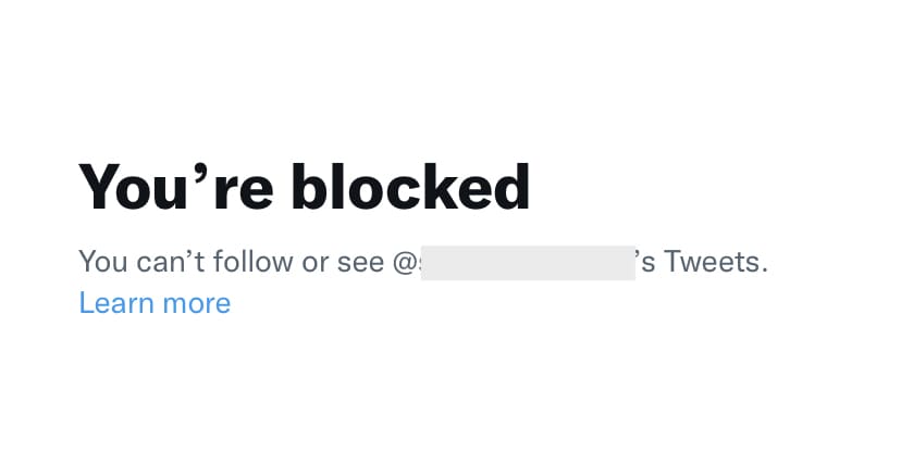 Bloccato su Twitter
