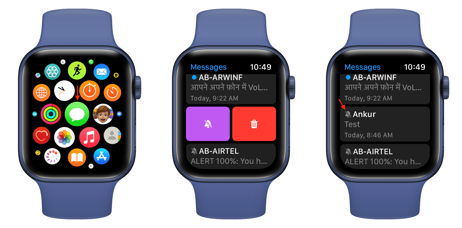 Disattiva iMessage su Apple Watch