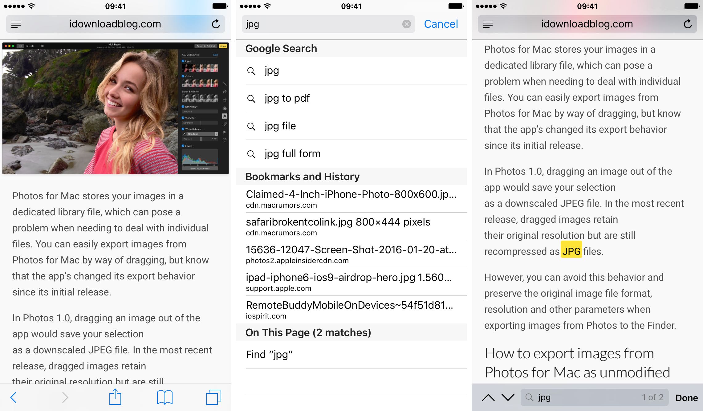 Trova testo in Safari per iPhone e iPad
