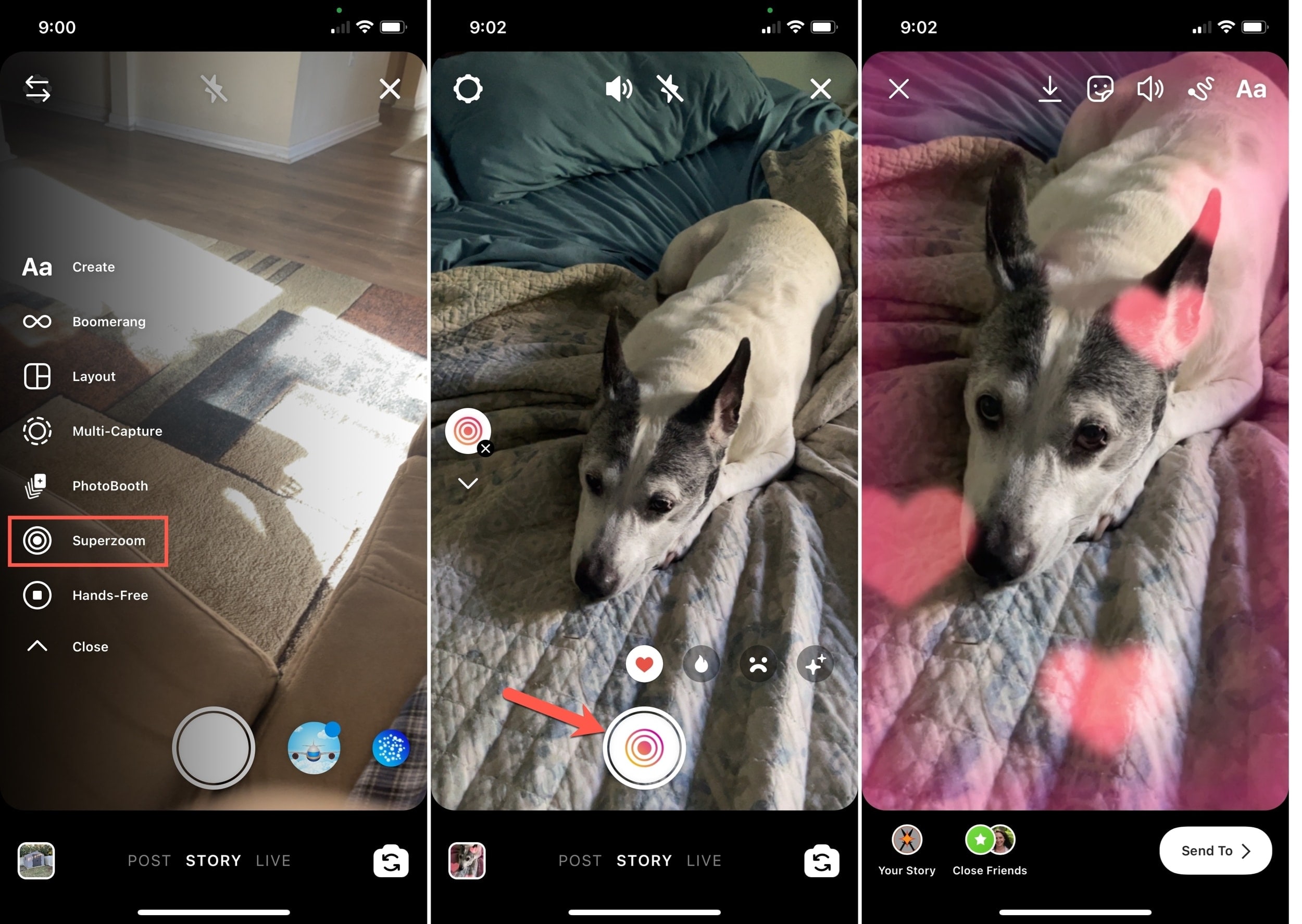 Superzoom di Instagram