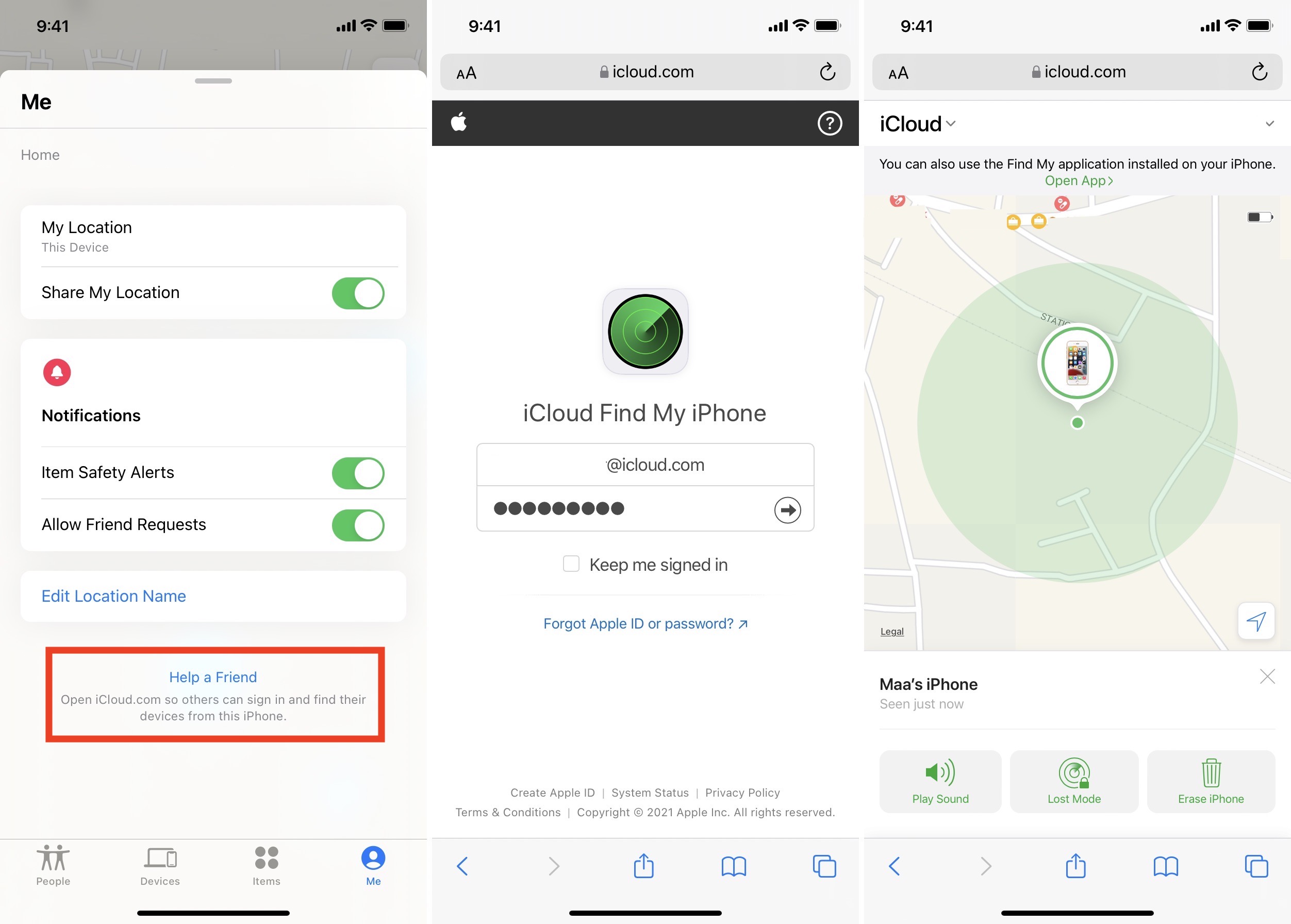 Come utilizzare l'app Trova il mio sull'iPhone o sull'iPad di un amico per individuare il dispositivo Apple scomparso