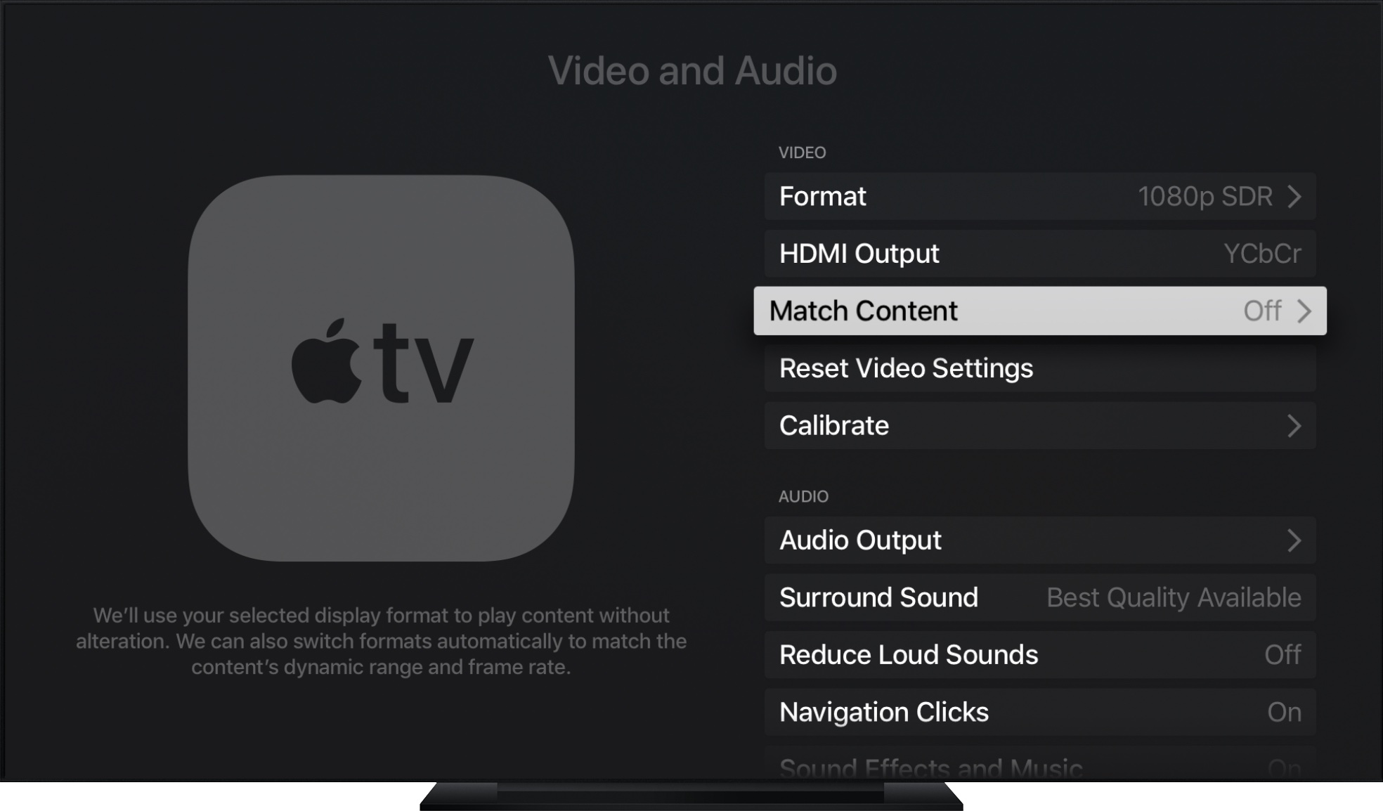 contenuto della partita di apple tv