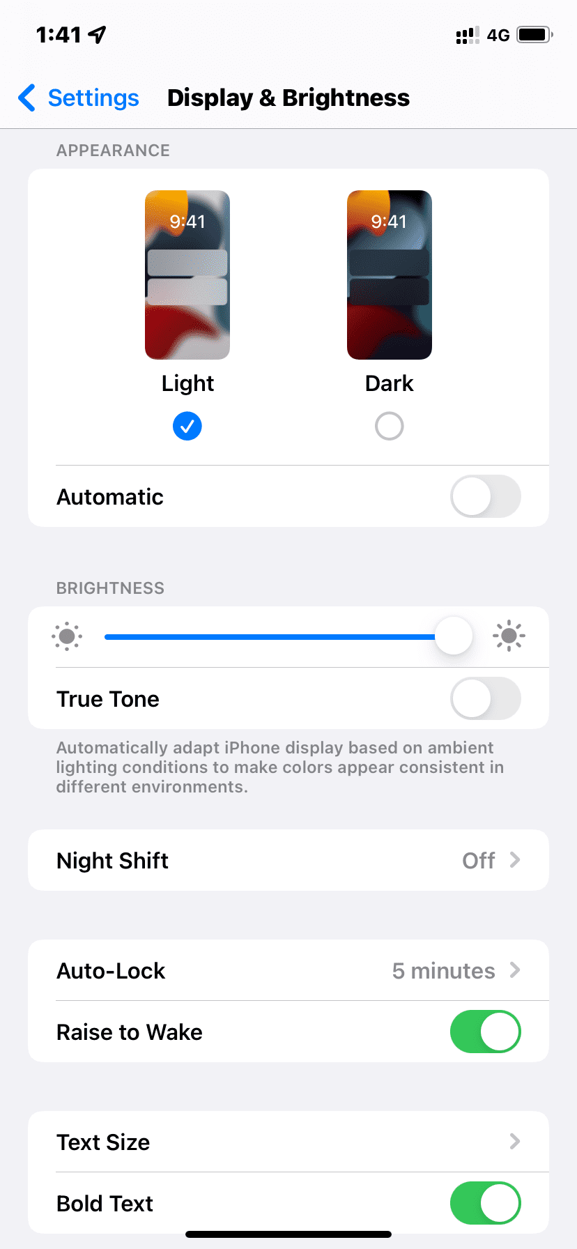 Impostazioni display e luminosità iPhone