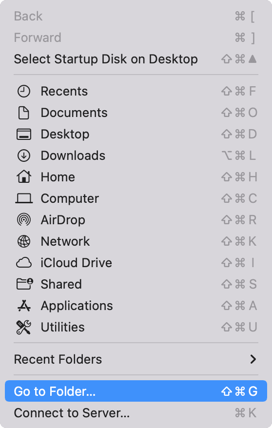 Screenshot del menu su Mac