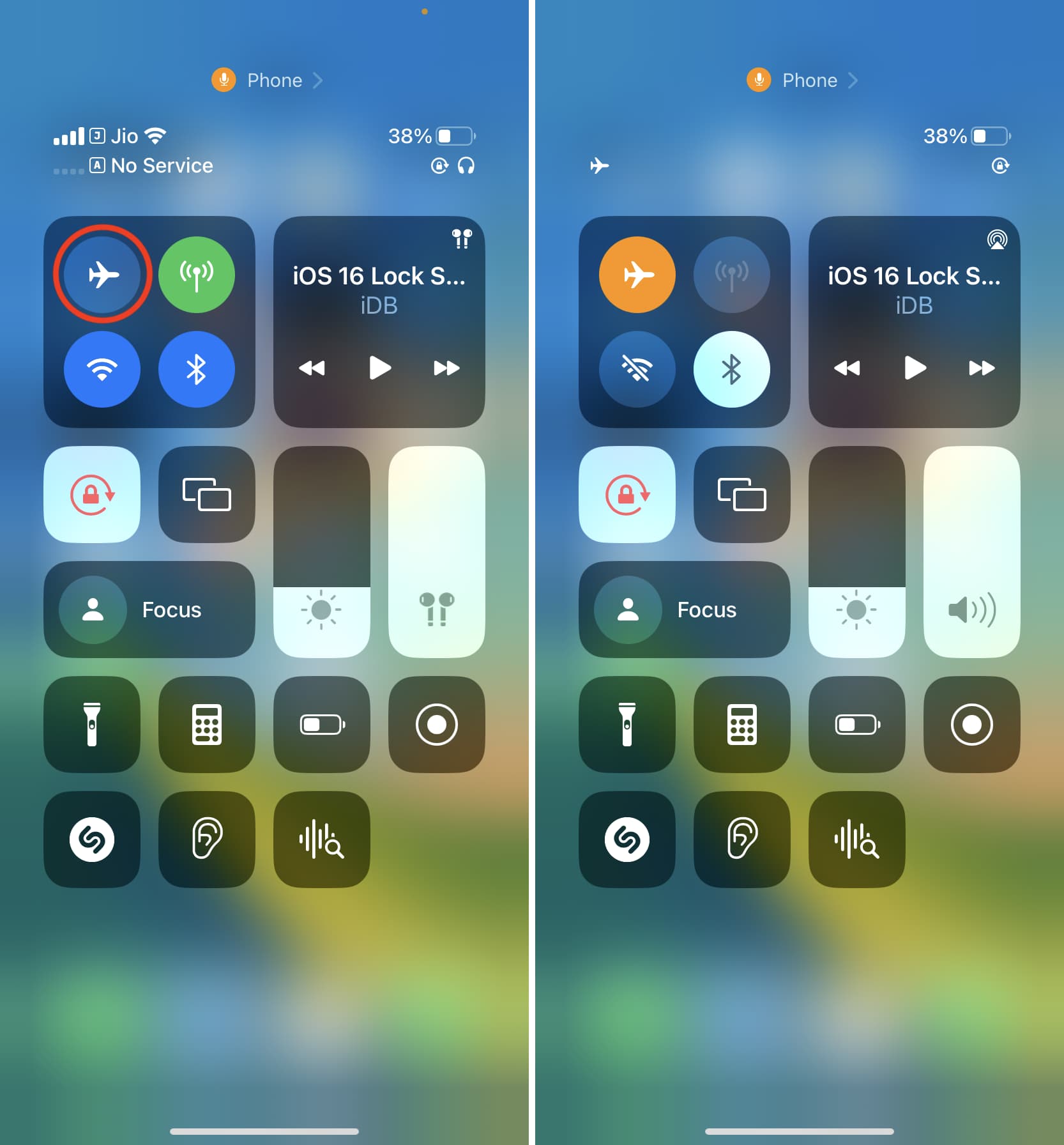 Utilizza la modalità aereo sull'iPhone per terminare la telefonata