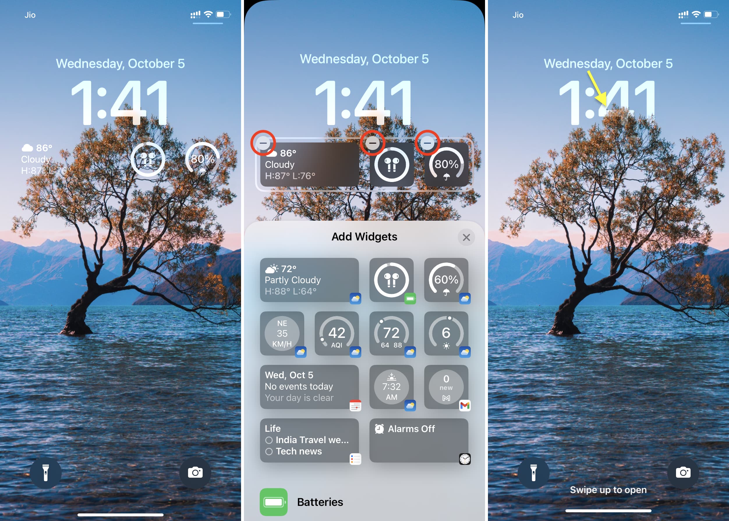 Rimuovi i widget dalla schermata di blocco di iOS 16 affinché l'effetto profondità funzioni su iPhone