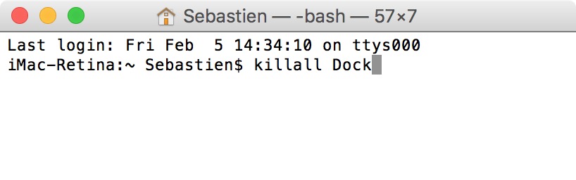 Killall Dock su Mac