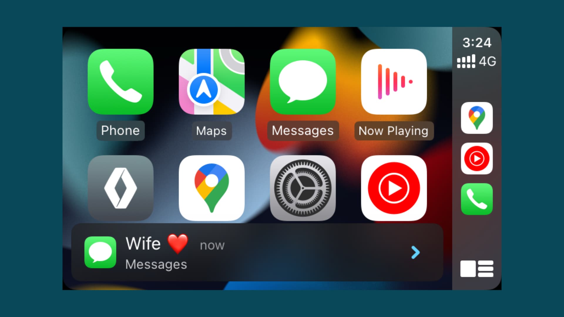 Notifiche dei messaggi in CarPlay