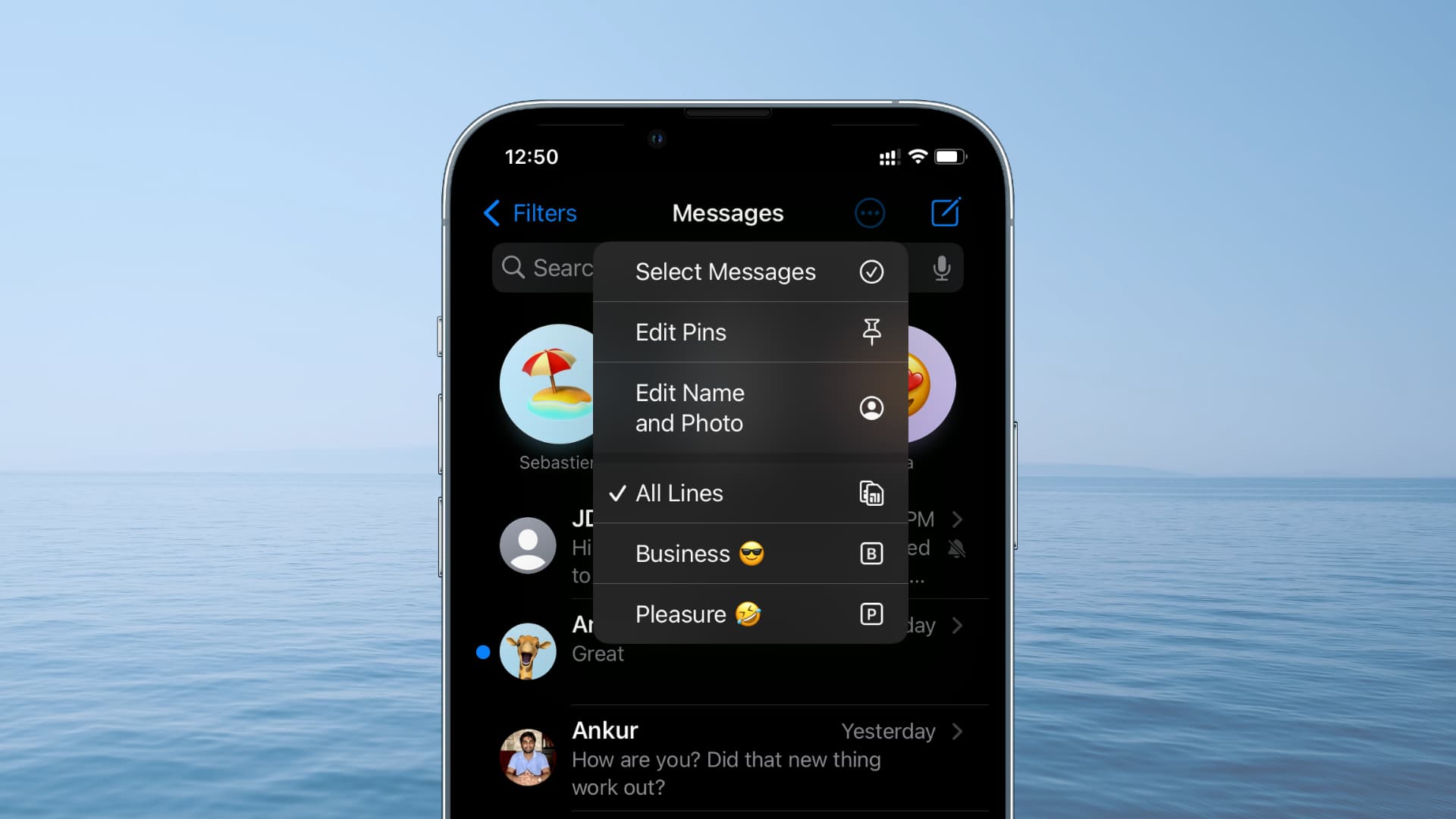 Filtra i messaggi in base alla SIM del tuo iPhone
